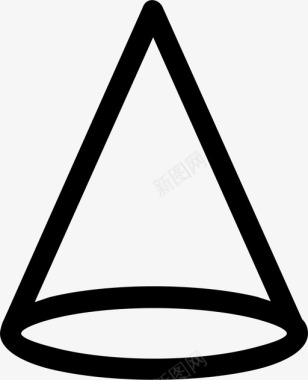 几何圆锥数学图标图标