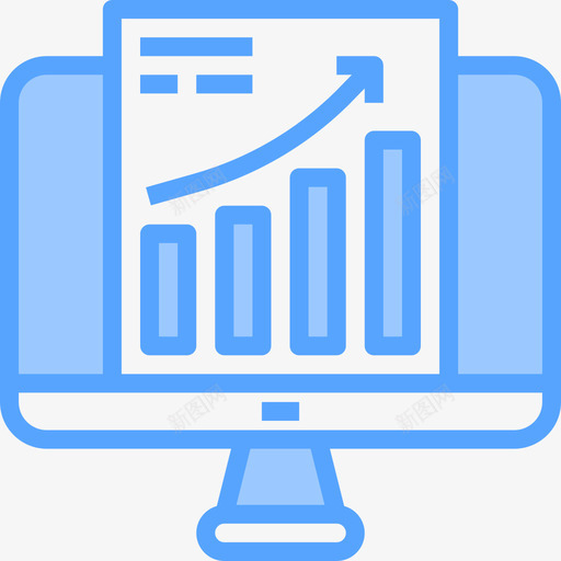 分析项目管理23蓝色图标svg_新图网 https://ixintu.com 分析 蓝色 项目管理