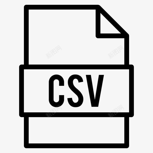 csv文件文档扩展名图标svg_新图网 https://ixintu.com csv文件 卷2行 扩展名 文件类型 文档 类型