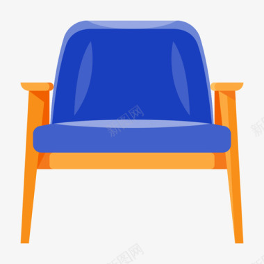 椅子家具145扁平图标图标