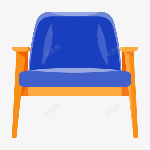 椅子家具145扁平图标svg_新图网 https://ixintu.com 家具 扁平 椅子