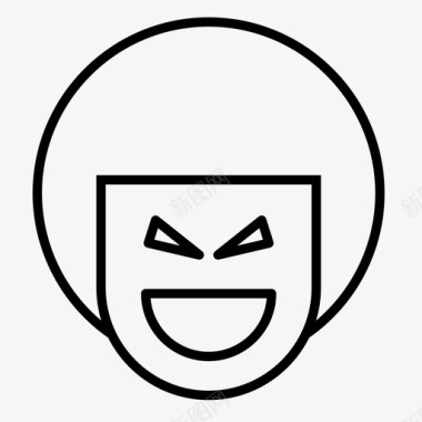 男孩愤怒表情图标图标