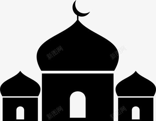 清真寺会众祈祷伊斯兰教图标svg_新图网 https://ixintu.com 伊斯兰教 会众祈祷 清真寺