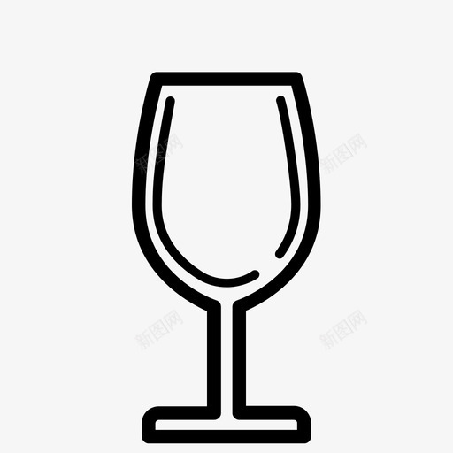 酒杯饮料空的图标svg_新图网 https://ixintu.com 玻璃杯 空的 酒杯 饮料