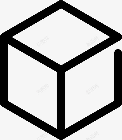 立方体长方体几何体图标svg_新图网 https://ixintu.com 几何体 包装 形状 立方体 长方体