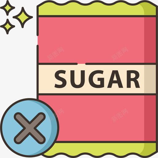 不加糖食物饮料6线性颜色图标svg_新图网 https://ixintu.com 不加 加糖 线性 颜色 食物 饮料