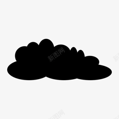 云多云气象图标图标