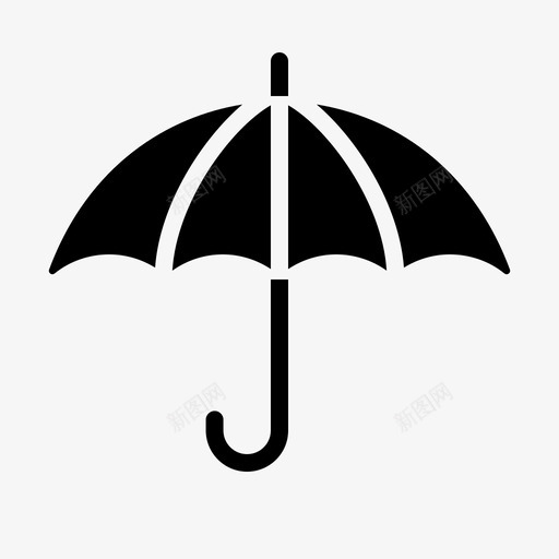 伞气候保护图标svg_新图网 https://ixintu.com 下雨 伞 保护 气候
