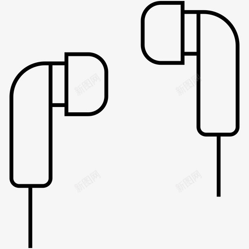 耳机音频耳塞图标svg_新图网 https://ixintu.com 媒体 技术 耳塞 耳机 音乐 音像线详细说明 音频