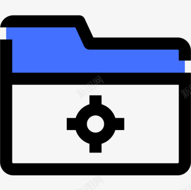 文件夹电脑34蓝色图标图标