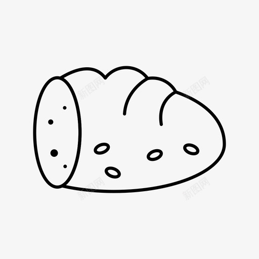面包切片吐司图标svg_新图网 https://ixintu.com 切片 吐司 维多利 面包