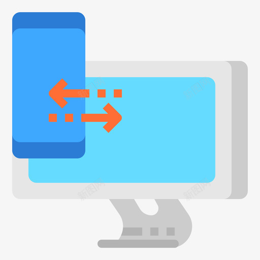数据同步计算机网络8平面图标svg_新图网 https://ixintu.com 平面 数据同步 计算机网络8
