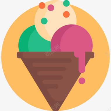 冰淇淋自由时间25无糖图标图标