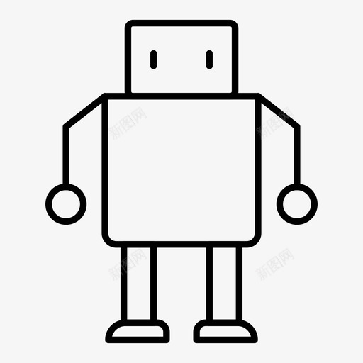机器人童年玩耍图标svg_新图网 https://ixintu.com 机器人 玩具 玩具儿童线 玩耍 童年
