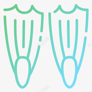 脚蹼游泳14坡度图标图标