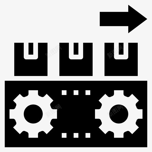 生产工厂机器图标svg_新图网 https://ixintu.com 制造 包裹 及时字形 工厂 机器 生产