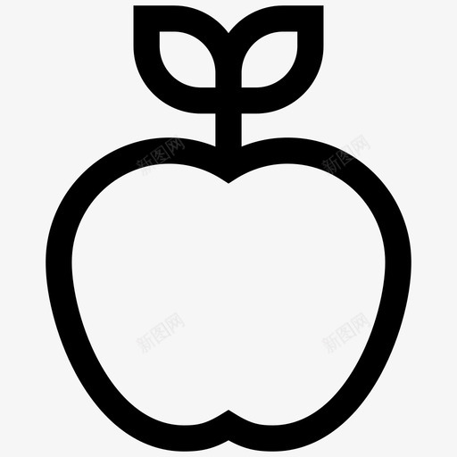 苹果新鲜水果图标svg_新图网 https://ixintu.com 新鲜 植物 水果 苹果 营养