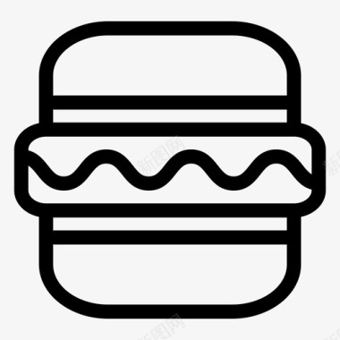 汉堡面包店厨师图标图标