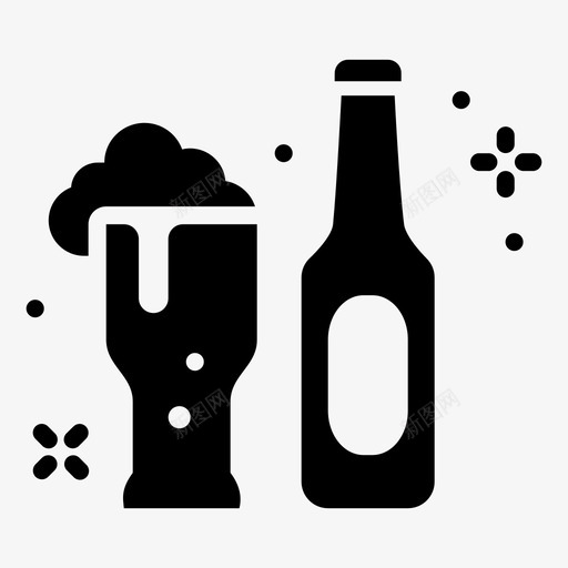 啤酒瓶子庆祝图标svg_新图网 https://ixintu.com 啤酒 啤酒节铭文 庆祝 派对 玻璃杯 瓶子 饮料