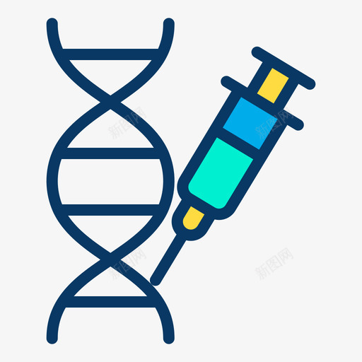 Dna科学97线性颜色图标svg_新图网 https://ixintu.com Dna 科学 线性 颜色