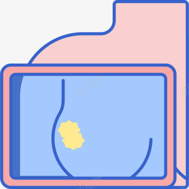 乳腺癌健康50线性颜色图标图标