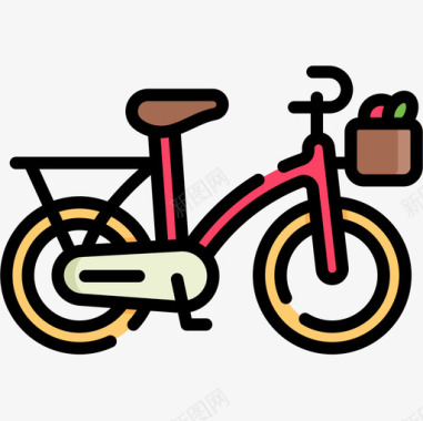 自行车弹簧57线颜色图标图标