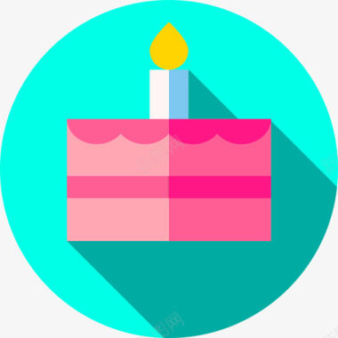 生日蛋糕派对74扁平图标图标
