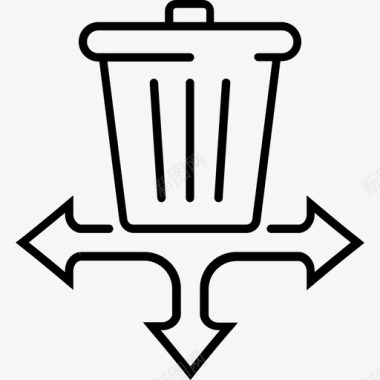 垃圾桶容器方向图标图标