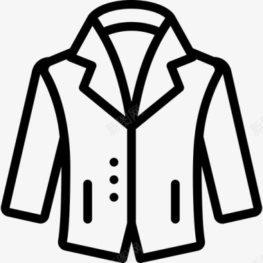 夹克时尚与服装3直线型图标图标