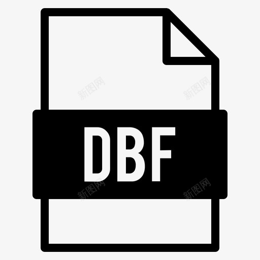 dbf文件文档扩展名图标svg_新图网 https://ixintu.com dbf solid vol 扩展名 文件 文档 类型