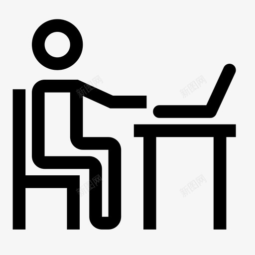 工作椅子员工图标svg_新图网 https://ixintu.com 办公室 员工 就业像素主管 工作 椅子 笔记本电脑