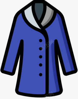 外套时装与服装1线性颜色图标图标