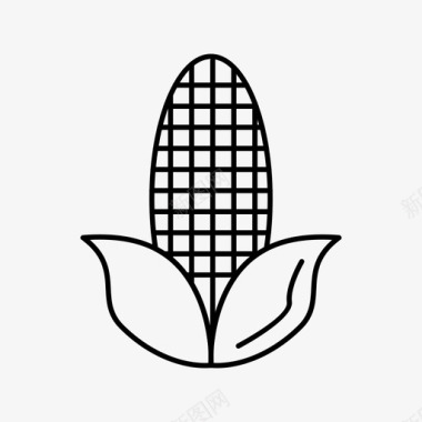 玉米食品谷壳图标图标