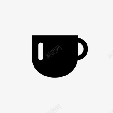 黑杯咖啡师咖啡图标图标