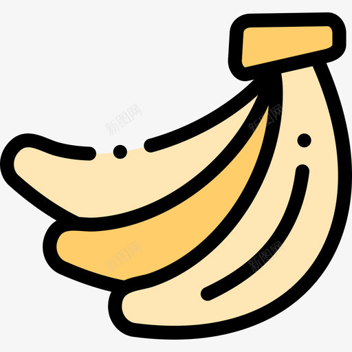 香蕉热带46线形颜色图标svg_新图网 https://ixintu.com 热带 线形 颜色 香蕉