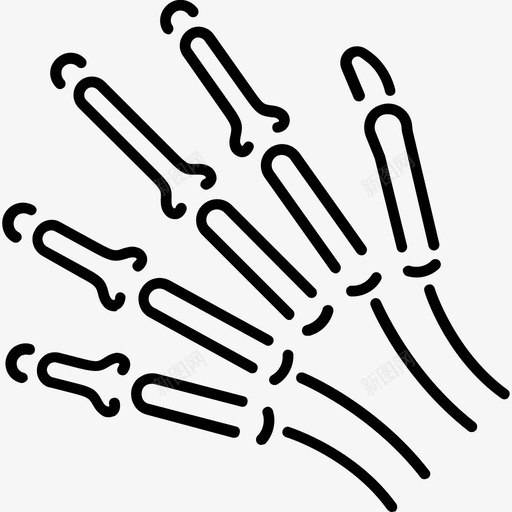 X线手部损伤图标svg_新图网 https://ixintu.com 创伤 医学 手部 损伤