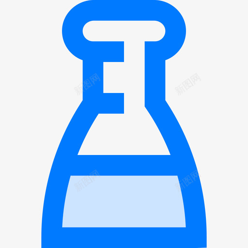 烧瓶生物学15蓝色图标svg_新图网 https://ixintu.com 烧瓶 生物学 蓝色