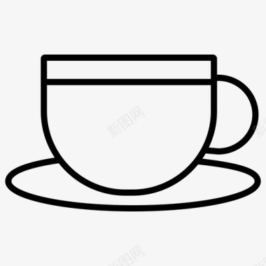 杯子咖啡馆图标1轮廓图标