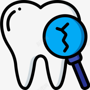 断牙牙科学8线状颜色图标图标