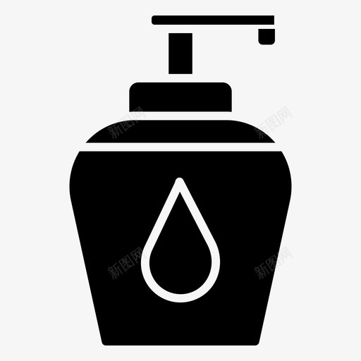 洗手液肥皂美容化妆品图标svg_新图网 https://ixintu.com 洗手液 美容化妆品 肥皂