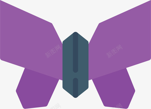 蝴蝶折纸4扁平图标图标