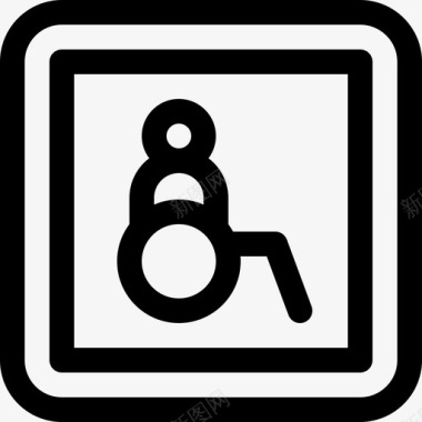 残疾人95号博物馆直系图标图标