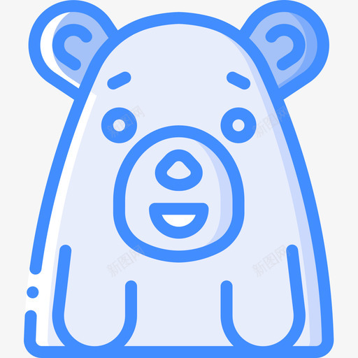 熊可爱的图标5蓝色svg_新图网 https://ixintu.com 可爱的图标5 熊 蓝色
