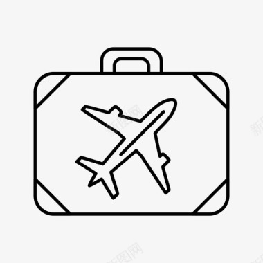 飞机公文包旅游世界旅游图标图标