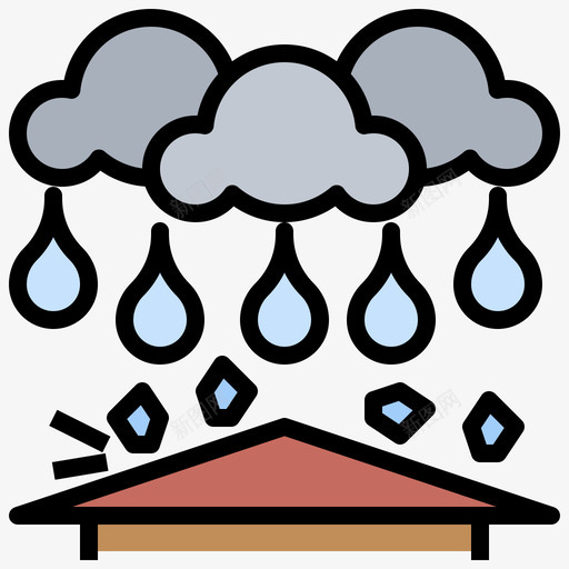 冰雹249天气线性颜色图标svg_新图网 https://ixintu.com 249天气 冰雹 线性 颜色