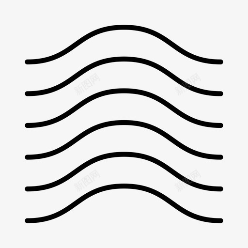 波浪形线条图案图标svg_新图网 https://ixintu.com 图案 波浪 波浪形 线条