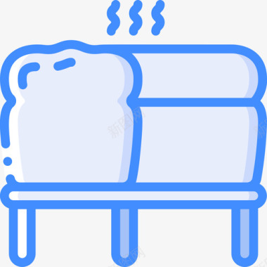 面包面包房128蓝色图标图标