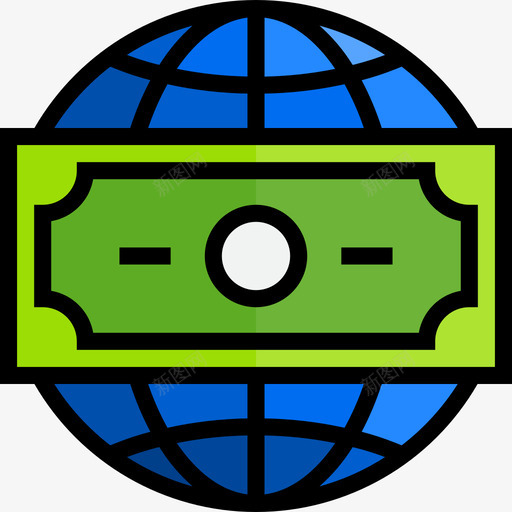 地球仪货币77线性颜色图标svg_新图网 https://ixintu.com 地球仪 线性 货币 颜色