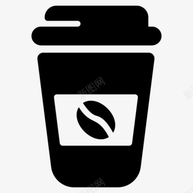 外卖咖啡杯卡布奇诺咖啡杯图标图标
