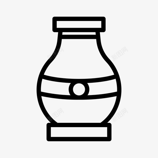 Vase埃及61直纹图标svg_新图网 https://ixintu.com Vase 埃及 直纹